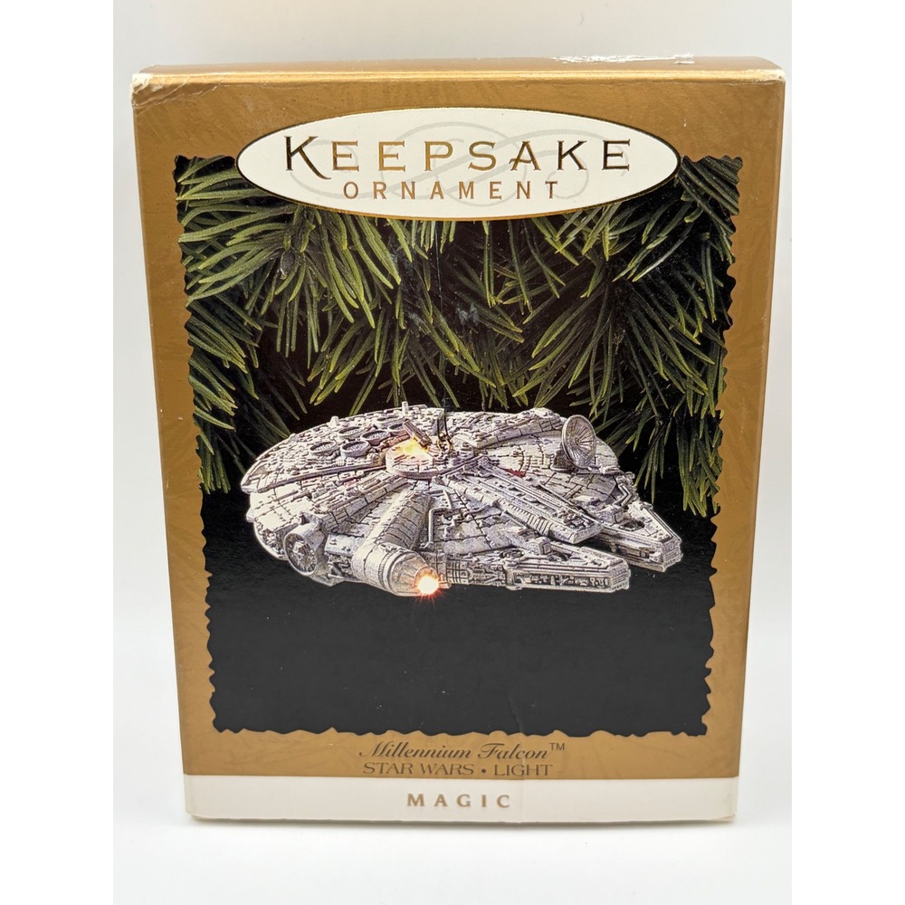 Hallmark Keepsake 1996 Star Wars Millennium Falcon Magic Light Ornament QLX7474